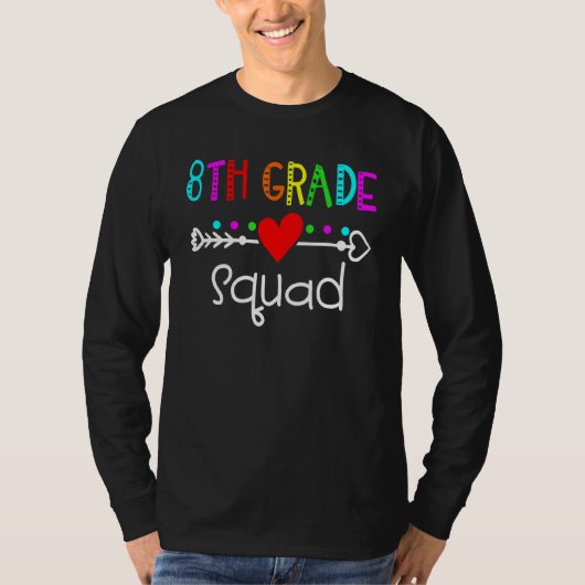 第8学年分第8先生学生チームTバック Tシャツ (正面)