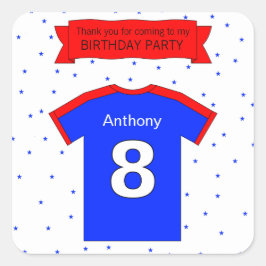 第8期バースデーパーティー名前をカスタムすると文字 スクエアシール