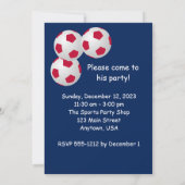 第8期バースデーパーティー赤白青サッカーボール 招待状 (裏面)