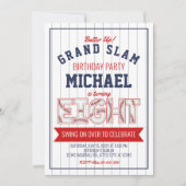第8期野球誕生日招待状 招待状 (正面)