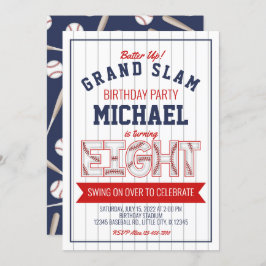 第8期野球誕生日招待状 招待状