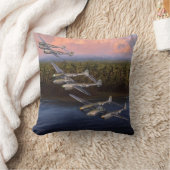 第8次戦闘機グループのP-38エース クッション (ブランケット)