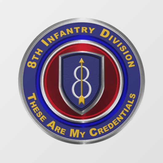 第8歩兵師団  ウィンドウサイン (シート)