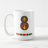 第8歩兵部隊の"開拓者"のマグ コーヒーマグカップ (左)