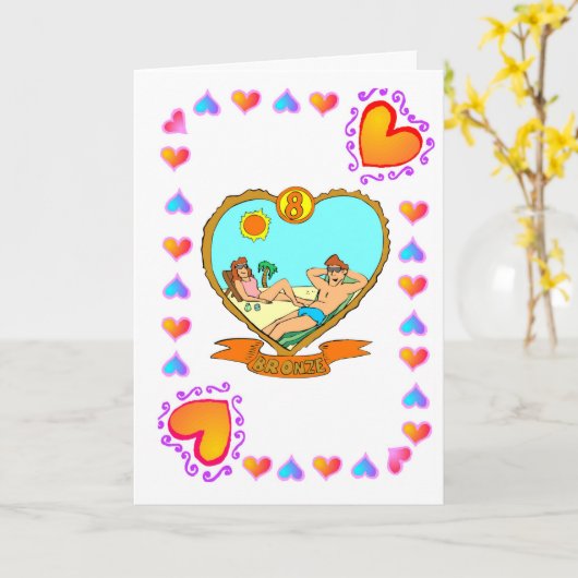 第8記念日 カード (黄色い花)