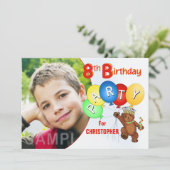 第8誕生会の王室のなテディー・ベア 招待状 (スタンド正面)