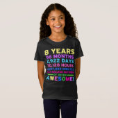 第8誕生日のワイシャツの男の子の女の子8年間の素晴らしい Tシャツ (正面フル)