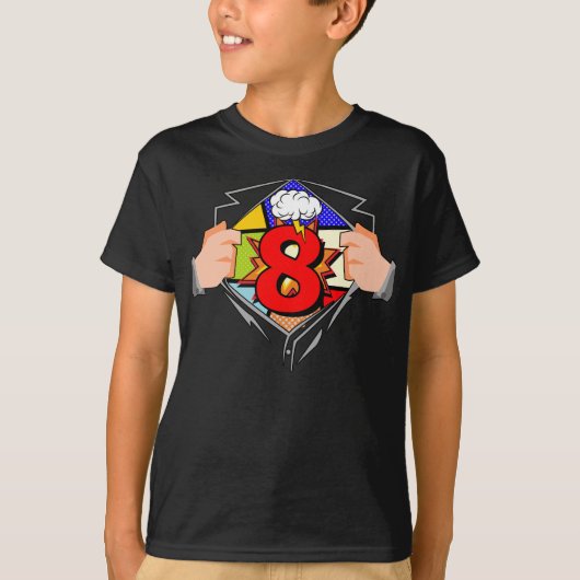 第8誕生日の漫画 Tシャツ (正面)