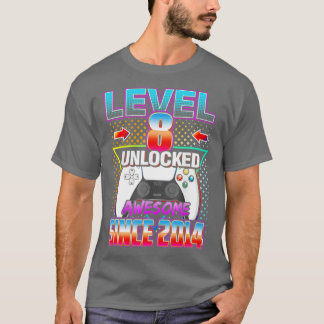 第8誕生日ギフトレベル8ロック解除素晴らし2014 Vi Tシャツ