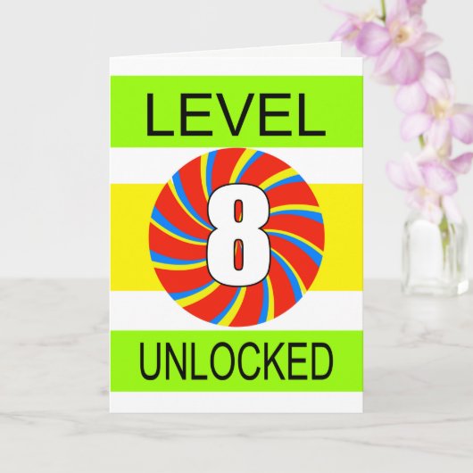 第8誕生日コンピュータゲーマー カード (蘭)