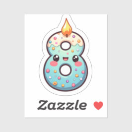 第8誕生日ステッカー シール