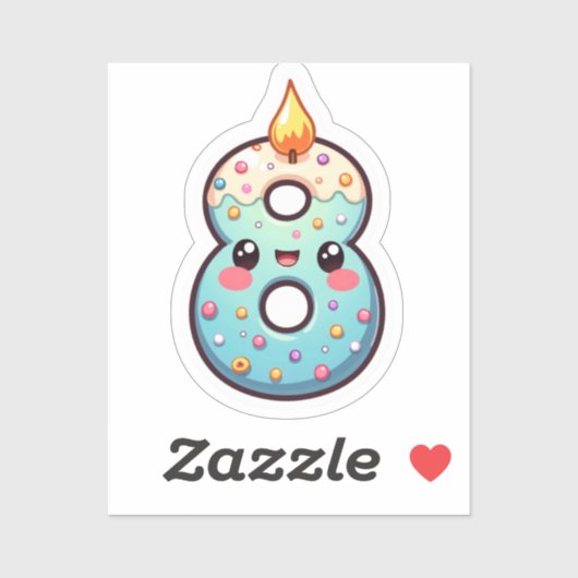 第8誕生日ステッカー シール (シート)