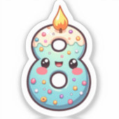 第8誕生日ステッカー シール (正面)