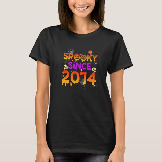 第8誕生日ハロウィン不気味 Tシャツ (正面)