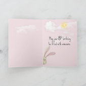 第8誕生日バニーオンピンク カード (内部)