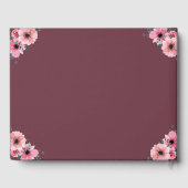 第8誕生日フォトコラージュ花少女ピンク ゲストブック (裏面)