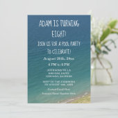 第8誕生日プールパーティーブルーウォーターシーショアビーチ 招待状 (スタンド正面)