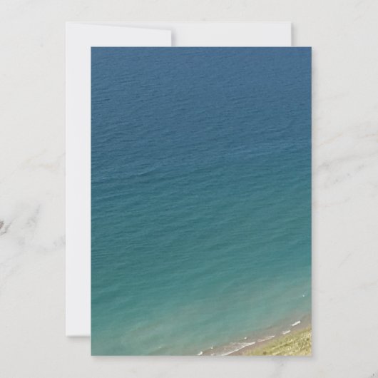 第8誕生日プールパーティーブルーウォーターシーショアビーチ 招待状 (裏面)