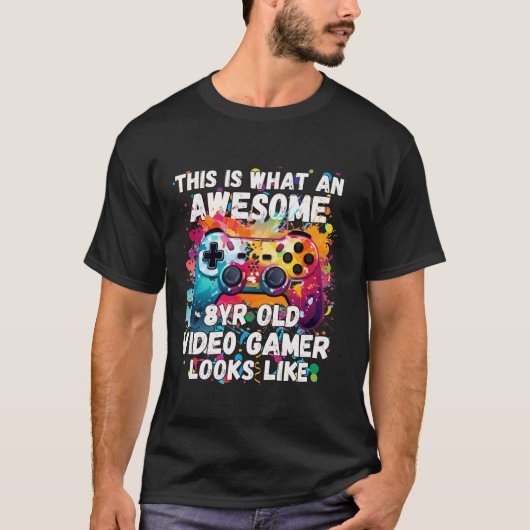 第8誕生日ボーイゲームVideo Game第8戦 Tシャツ (正面)