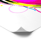 第8誕生日ロックスターロックNロールデザイン ポスター (角)