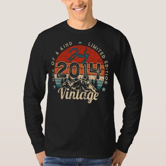 第8誕生日ヴィンテージ2014年7月1種 Tシャツ (正面)