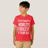 第8誕生日世クール界8歳赤2 Tシャツ (正面フル)