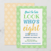 第8誕生日招待状ことわざ 招待状 (正面/裏面)