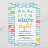 第8誕生日招待状ことわざ 招待状 (正面/裏面)