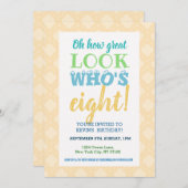 第8誕生日招待状文言 招待状 (正面/裏面)