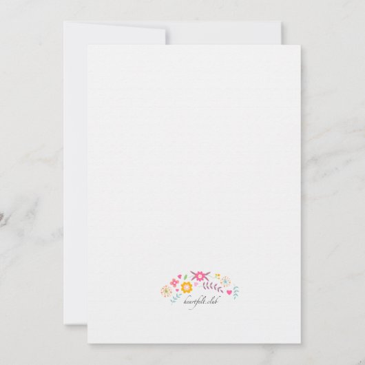 第8誕生日招待状 招待状 (裏面)