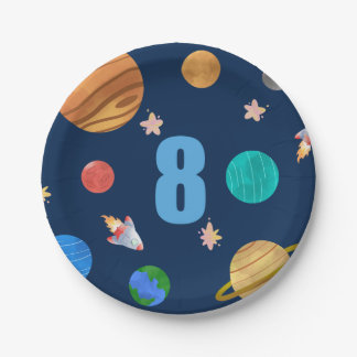 第8誕生日系太陽の惑星 ペーパープレート
