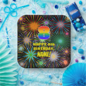 第8誕生日:カラフルおもしろい祝賀花火 ペーパープレート (パーティー)