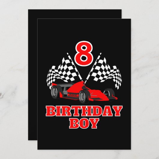 第8誕生日 招待状 (正面/裏面)