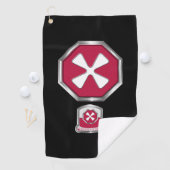 第8軍パッチとエンブレム ゴルフタオル (インサイチュ)