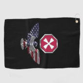 第8軍退役軍人イーグル ゴルフタオル (横)