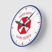 第8軍 ラウンド壁時計 (傾斜)