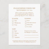 第8青銅色の結婚記念日の食事の選択 エンクロージャーカード (裏面)