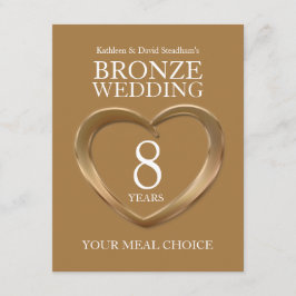 第8青銅色の結婚記念日の食事の選択 エンクロージャーカード