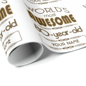 第80すばらしい誕生祝いの世界のベスト ラッピングペーパー (ロールコーナー)