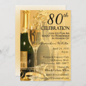 第80バースデーパーティ招待状 招待状 (正面/裏面)