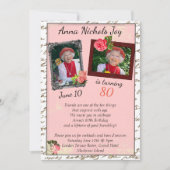 第80写真の誕生日のパーティの招待状 招待状 (正面)