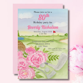 第80回ゴルフ誕生日パーティー牡丹オンゴルフコース 招待状