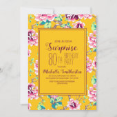 第80回サプライズバースデーパーティー黄色いピンクの花 (正面)