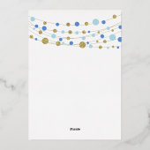 第80回サプライズ誕生日パーティー招エレガント待 箔招待状 (裏面)