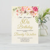 第80回サプライズ誕生日女子誕生日 招待状 (スタンド正面)