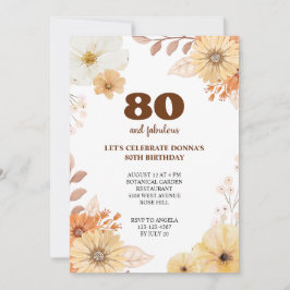 第80回バースデーパエレガントーティー 招待状