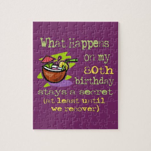 第80回バースデーパーティーのプレゼント。私の80日に何が起こるか ジグソーパズル (縦)