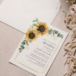 第80回バースデーパーティーひまわりフローラ 招待状<br><div class="desc">80th Birthday Party Sunflower Eucalyptus招待状カスタマイズはクリック「パーソナライズ」ボタンで簡単に行える。誕生日やブライダルシャワーなどに最適</div>