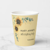 第80回バースデーパーティーひまわりフローラ 紙コップ (正面)