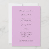 第80回バースデーパーティーへの招待バラ 招待状 (裏面)